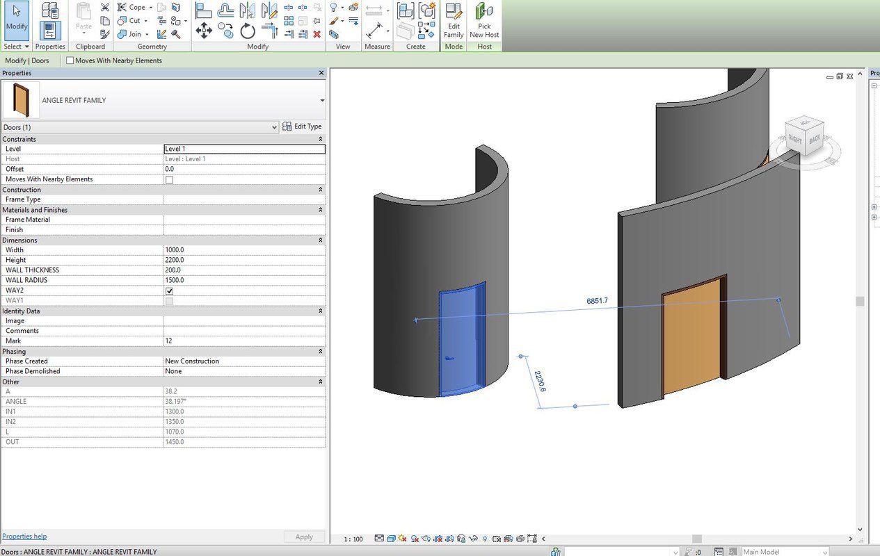 curved cross section revit