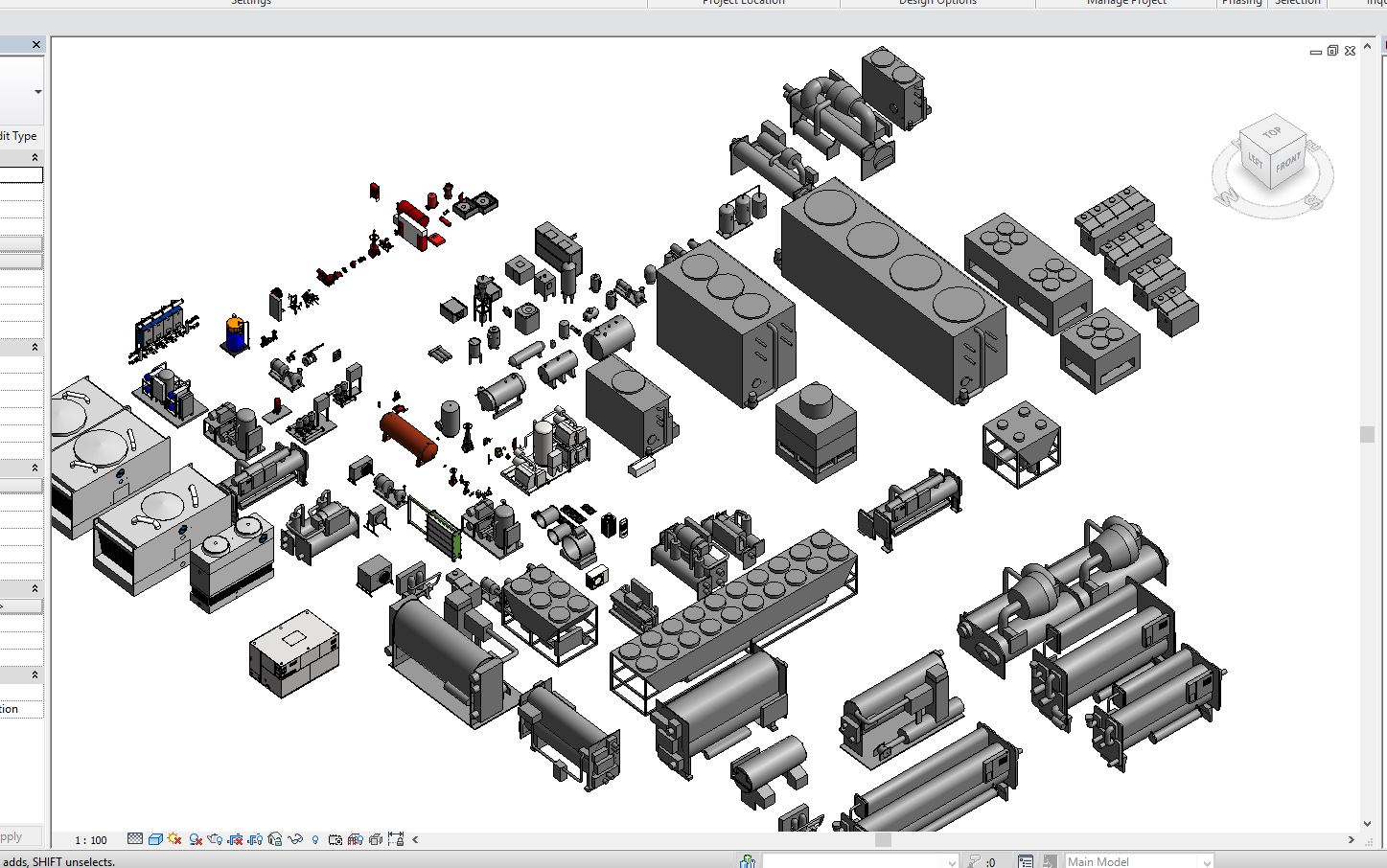 Double lighting pole Revit Family.rfa