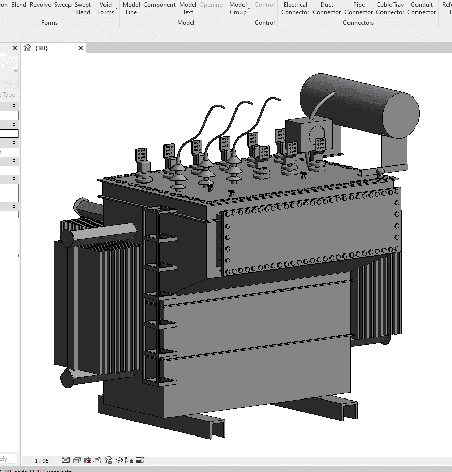 Double lighting pole Revit Family.rfa