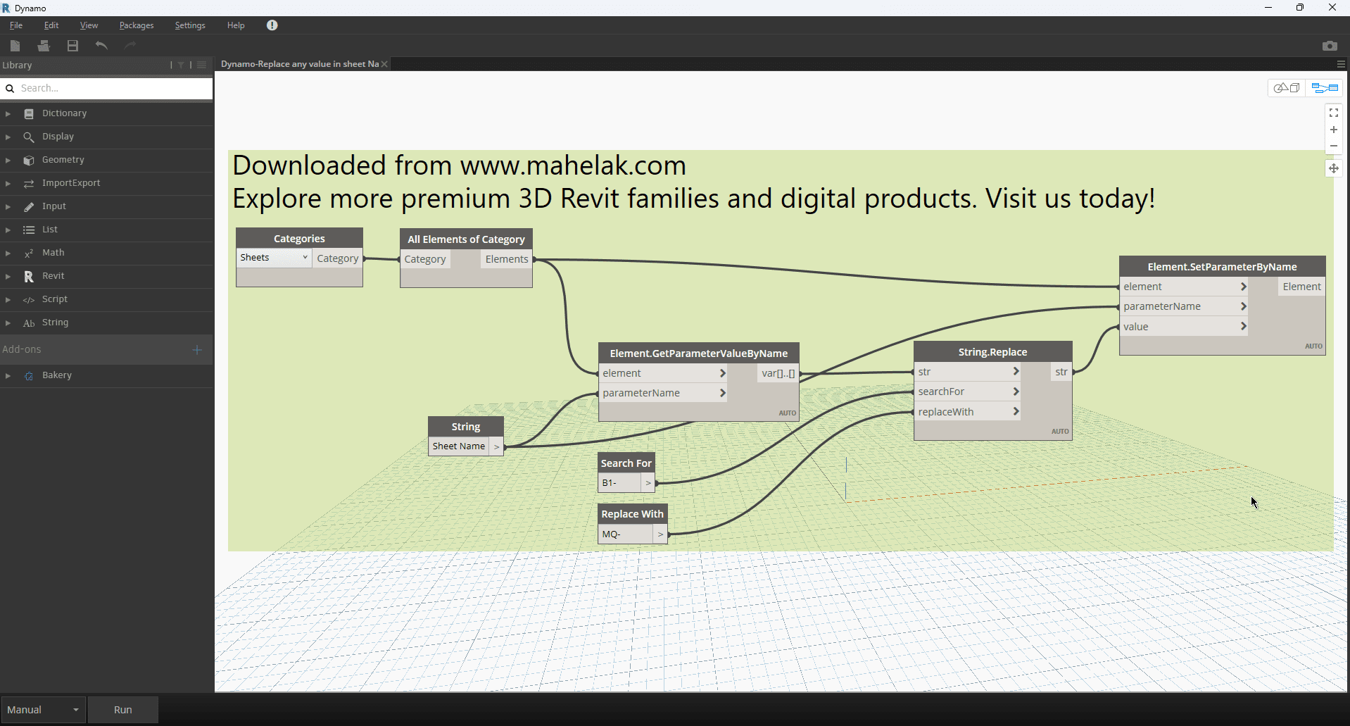 Dynamo-Replace any value in sheet Name