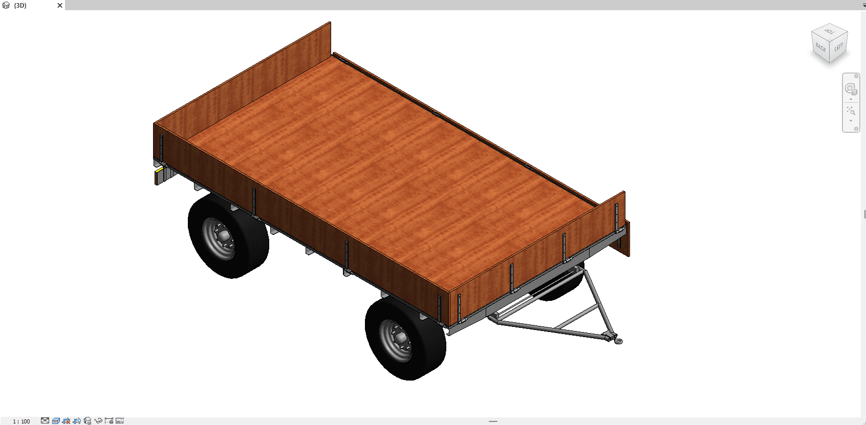 Agricultural Trailer Revit model for farm and landscape design