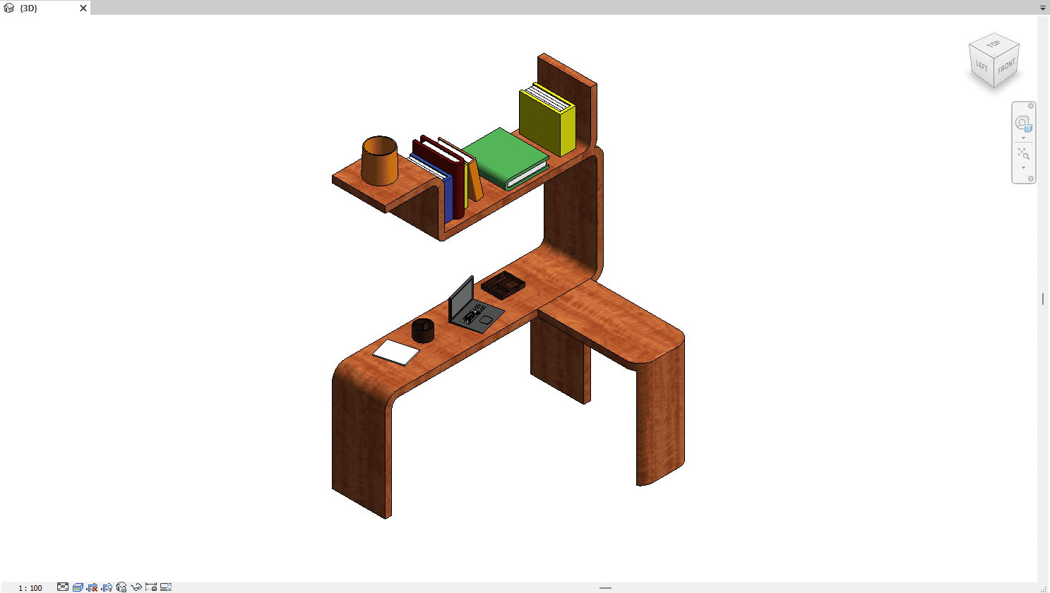 Modular Table Revit model for office and educational design